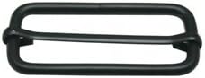 Metal Black Rectangle Buckle 2" X 0.75" Inside Size Slider Bar Strap Keeper Pack of 10