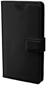 KG K20V, J3 2017, LG Aristo or 5.0" - 5.5" Screen Size Slim Multiple Card Slots Cash Compartment PU Leather Case Stonetron (BLACK)
