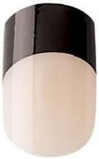 Bundle 3 Items: Party Nails Pre-glued 2x Sets of 12 Nails Each Pack Total of 24 Nails in Color White Nail Black Tip #88530+eco Nail File