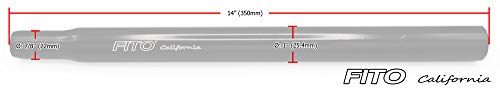 Fito Aluminum Alloy 25.4 x 350 mm Bicycle Seat Post Seatpost. Mount Diameter: 22.2mm (7/8") - Black - Thumbnail 2