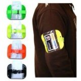 High Visability Security Arm Band Id Holder- Choice of Colors - By Pac Supplies USA (HI VIZ BLACK)