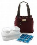 Samantha Brown Basket Cooler Lunch Tote with Containers - Seaglass Green