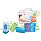 Munchkin Arm and Hammer Disposable Changing Pad - 10 Pack WITH Diaper Bag Dispenser, Colors May Vary PLUS 36 Refill Bags