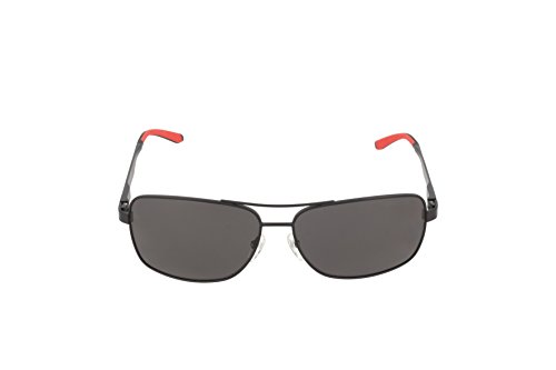 Carrera Men's CA8014S Polarized Rectangular Sunglasses, Matte Black & Gray Polarized, 61 mm