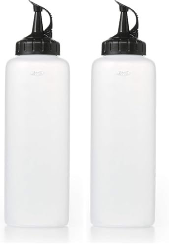 OXO(オクソー) 調味料 スクィーズ ボトル 目盛り 付き 470ml 大サイズ (× 2)
