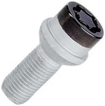 28023SUB Wheel Lock Bolts Black SUB M12 x 1,5, radius seat, shaft length 39,9 mm, Overall length 63,0 mm, Hex size 17mm, Key diameter 25,8 mm