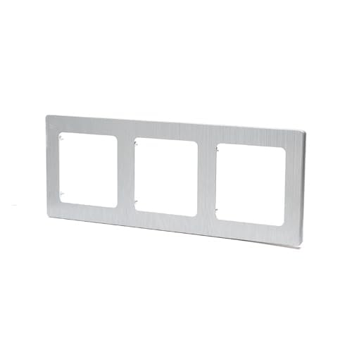 Plaque murale en aluminium, 3 clés, couleur argent, idéale pour installations électriques et décoration moderne.