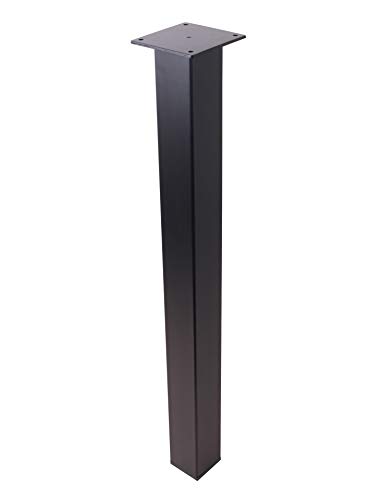 ECLV 4 x 28" Straight Steel Dining Table Legs, Steel Coffee Table Legs, Office Table Legs,Computer Desk Legs,Industrial Kitchen Table Legs,Black