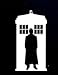 Dr Who Tardis Guy Decal Vinyl Sticker|Cars Trucks Vans Walls Laptop|White|5.5 x 2.9 in|CCI373