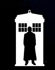 Dr Who Tardis Guy Decal Vinyl Sticker|Cars Trucks Vans Walls Laptop|WHITE|5.5 in|CCI373