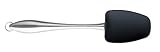 Dexas 8 Inch Silicone Spoonula With Stainless Steel Handle, Black