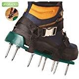 EEIEER Lawn Aerator Shoes, Aerator Shoes with Newest Designed Straps Heavy Duty Spiked Sandals for A