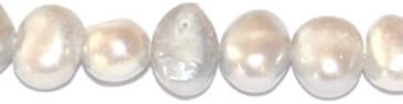 Markylis - 55 Freshwater Pearl Jewellery Craft Beads Nuggets - Silver/Grey - 5-6mm