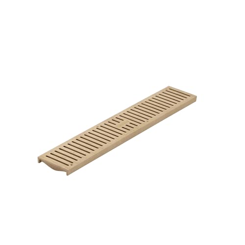 NDS 244 Spee-D® Kanal-Ablaufgitter, Kunststoff, 10,5 cm breit x 0,6 m lang, für Einfahrten, Terrassen, Pooldecks und gewerbliche Bereiche, Sandfarben
