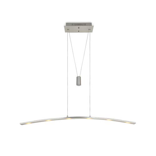 MINGZE Adjustable Contemporary Pendant Light Fixture, Modern LED Ceiling Light, Stylish Hanging Light, Aluminum Chandelier 3000K Warm Light for Kitchen Island, Living Room Dining Restaurant (SB009C)