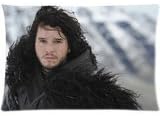 Jon Snow Game Of Thrones Custom Zippered Pillow Cases Soft And Confortable 20x30 (Twin sides)