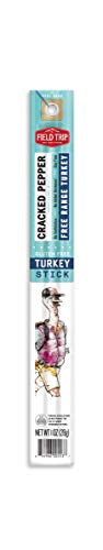 Field Trip Turkey Jerky Sticks | Keto Gluten Free Jerky, Low Carb, Healthy High Protein Snacks With No Nitrates, Made With All Natural Ingredients | Cracked Pepper | 1oz, 24 Pack - Thumbnail 2