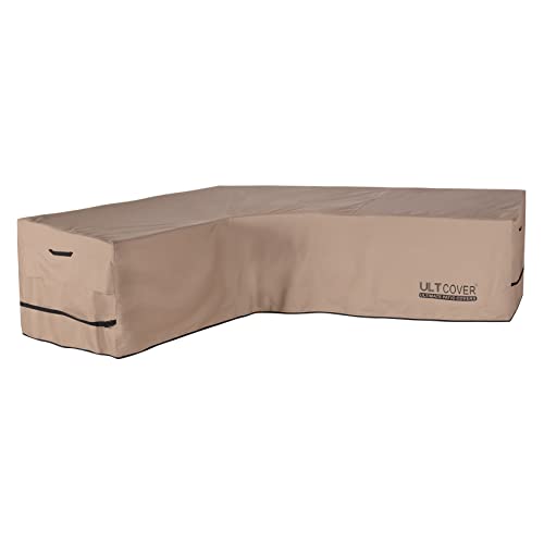 ULTCOVER Patio L-Shaped Left Facing Sofa Cover Waterproof for 6-Seater Outdoor Sectional Furniture Couch 85”W (Left Side) x 110”W (Back Length)