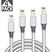 Lightning Cable,RDHD 4 Pack [1M,2M,2M,3M]iPhone charging Cable,Nylon Braided Cables For iPhone X iPhone7/8,iPhone7/8Plus,6/6s/6Plus/6sPlus,5/5s/5c/SE,iPad,iPad Pro/air/mini and more models