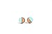 Mint Green Circle Stud Earring - Wooden Earrings - Geometric Wood Earring Studs - Minimalist