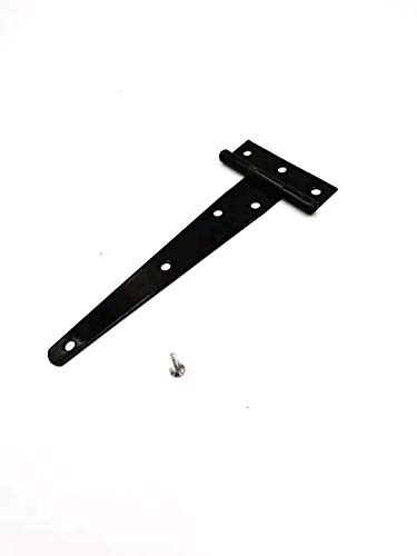 T-Strap Shed Hinge,Plainmarsh Gate Strap Heavy Duty Hinge Door Barn Gates Hinges Black Wrought Hardware Iron Rustproof (6 inch, 4 Pack) - Thumbnail 4