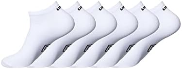 Sneaker Socken Herren und Damen 43-46, Baumwolle 6er-Pack, Weiß
