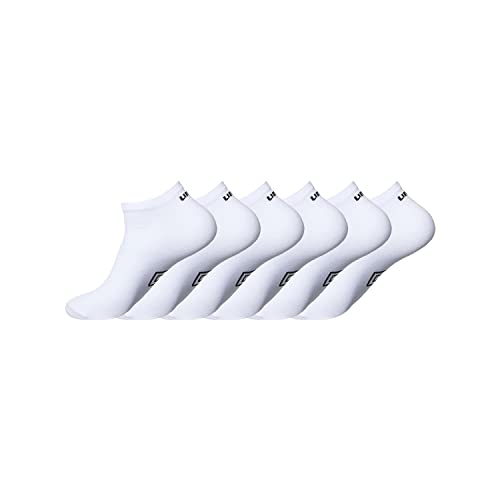 Sneaker Socken Herren und Damen 43-46, Baumwolle 6er-Pack, Weiß