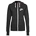 Nike Women's Gym Vintage Full-Zip Hoodie Jacket, Black/Sail,(Black/Sail, Medium)