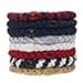 L. Erickson Grab & Go Ponytail Holders, Americana, Set of Eight - Exceptionally Secure with Gentle Hold