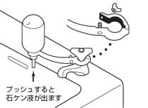 三栄水栓 【上部取付の石けん水容器】水栓取付石ケン水容器 PW141S