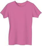 Hanes Women`s Relaxed Fit Jersey ComfortSoftÂ® Crewneck T-Shirt, L-Pink