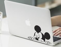 Mickey Wink Macbook Vinyl Sticker Laptop Skin by Sticker Styles, 6