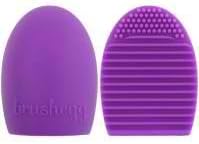 Purple Violet Brush Cleaner Silicone Pad Board for All Types of Brushes Brushes PLUS Teardrop Beauty Sponge Blender Magic Puff Set Kit (Purple)