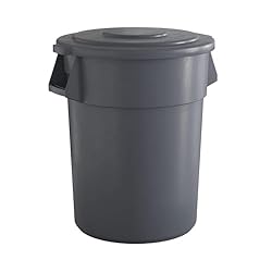 5 Pack! 55 Gallon Round Trash Can with Lid, 200