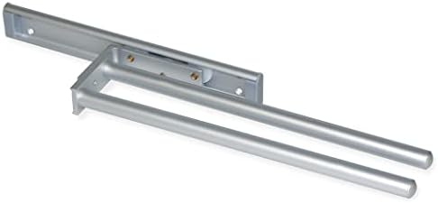 - Porte-Serviettes Extensible avec 2 Bras, Support pour Drap de Salle de Bain ou torchons de Cuisine en alluminium anodisé Mat, Longueur 440mm