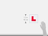 Simply TL1000 Twin Pack Fully Magnetic Car L Plates Red view 6
