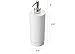 Yamazaki 2932 Tower Body Soap Dispenser Contemporary Bottle Pump for Shower, Round, White
