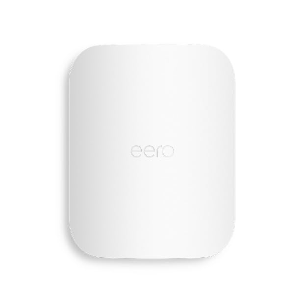 Amazon eero Outdoor 7 dual-band mesh wifi router with 1-month free eero Plus (auto-renews) - Weatherproof rating of IP66, Coverage up to 15,000 sq. ft. outdoors, 1-pack, Includes 30W PoE+ adapter, 2024 release Image