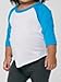 American Apparel Infant Poly-Cotton 3/4 Sleeve Raglan - White/Black / 18-24M