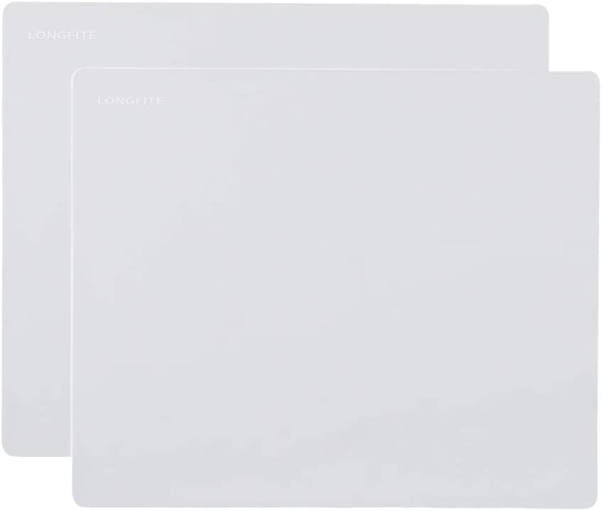LONGFITE 2 Pack Large Placemats Silicone Place Mats for Kids Non-Slip Heat Resistant Table Desk Counter Top Protector Liner Mats (60x50cm Grey)