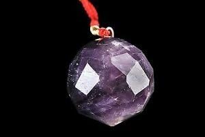 Beautiful Amethyst Gemstone Feng Shui Hanging Ball Pyshic Energy Reiki Dowsing Crystal Healing Wellness Home Office Gift Powerful Meditation Positive Energy Peace Spiritual Wisdom Chakra Balancer