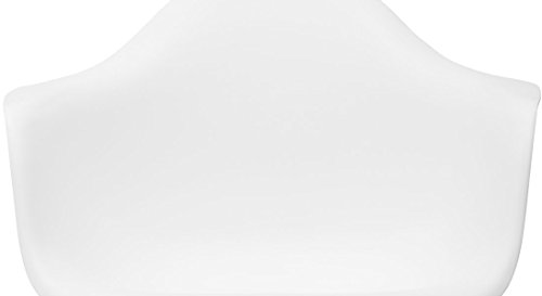 Poly and Bark Vortex Arm Chair Walnut Leg, White