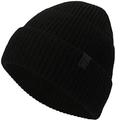 AllSaints Mens Waffle Stitch Beanie, Knit Hat with Logo  display picture 1