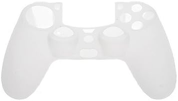 TLAND Luminous Silicone Skin Case for PS4 Controller (White)
