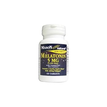 Mason Natural Melatonin, 5mg with Vitamin B-6, Tablets, 60 ea