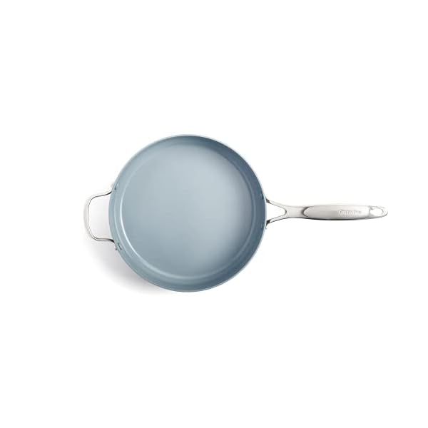 GreenPan-Saute-Pan-with-Helper-Handle-Non-Stick-Toxin-Free-Ceramic-Saute-Pan-Induction-Oven-Safe-Cookware-28-cm42-Litre-Grey GreenPan Valencia Pro Hard Anodised Healthy Ceramic Non-Stick 28 cm/4.2 Litre Sauté Pan, PFAS Free, Induction…