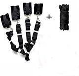 Luxury Fun Under Bed Restraints Kit Straps with 32 feet 10 meter Cotton Rope