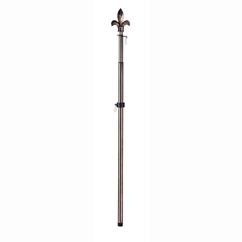 Evergreen Flag Fleur de Lis Bronze Metal Extendable House and Estate Flag Pole, 35" to 60" L