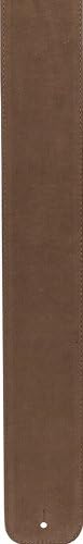 Onori USM-CL-S3-BRN 3-Inch Cowless Suede Guitar Strap with Beige Cowless Suede Backing - Brown