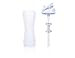 O2COOL Trimr Duo Classic Water & Shaker Bottle, White, 24 oz